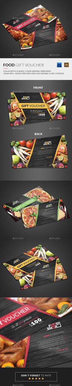 Gift Voucher Loyalty cards, Card templates and Template - food voucher template Gift Voucher Loyalty cards, Card templates and Template - food voucher template