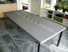 How To Make A Concrete Table Top Great Idea Will Certainly Being Diy Stainless Steel Table Top Concrete Rock Dining By Trueform Contemporary Tables New York