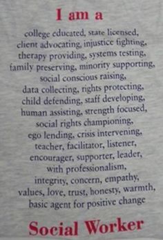 being a social worker