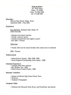 how to write a resume for students in high school