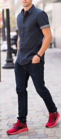 Denim Shirt Outfit | Nike air max mens 