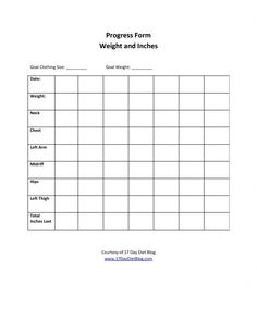 weight loss charts