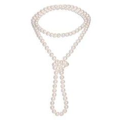 7-7.5mm White Freshwater Cultured High Luster Pearl Endless Necklace 36