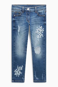 Boden Johnnie B Jersey Floral Playsuit Shorts 9-16 years Blue Jumpsuit