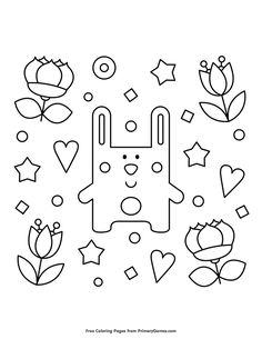 Download Pocket Kitty Easter Coloring Page • FREE Printable eBook ...