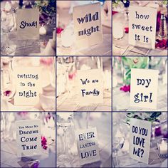 53 Best Wedding Table Numbers Names Images On Pinterest Table Names For Wedding Reception Song Les When The Is Played That Has To Get Up Dance Like This One Pinched From Ginny Kemp Taylor