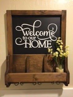 Mail Organizer Handmade Letter Holder Diy Key Holder Mail Welcome Sign Woodworking Project