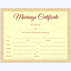 marriage certificate 03 marriage certificate templates pinterest