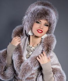 2x Luxury Ladies Faux Fur Hat Russian Style Cossack Pillbox Winter Fake Fur