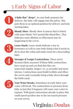 30 Best Virginia Is For Doulas Blog Images Doula Here Are 5 Early Signs Of Labor Ready For Baby How Do You Know