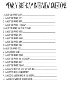 7 Best Birthday Interview Questions Ideas Birthday Interview Birthday Traditions Activities For Kids