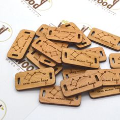 50 Miniature Laser Cut Wood Letters Scrapbooking 0.75/"