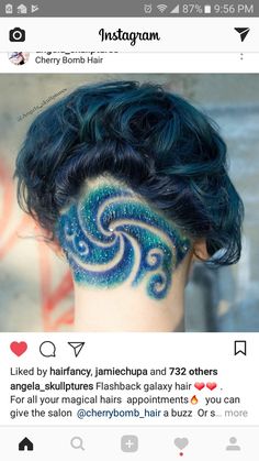 714 Best 19210 Hair Tattoos Images On Pinterest In 2018 Coiffures Blue Swirl