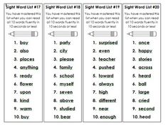 Worksheet Sight Words Year 1 dolch words a sight word list for reading fluency 1st grade lists on bookmarks aligned with hmh journeys 2011 2017