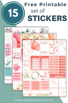 Svg File Included Erin Condren Vertical 14 Designs 14 Weeks E.C PRINTABLE Date Header Planner Stickers