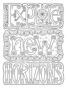 Explore New Horizons Coloring Page From Thaneeya McArdles More Good Vibes Book