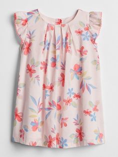 GAP Baby Girl Size 0-3 Months Americana Red White Blue Floral Daisy Dress