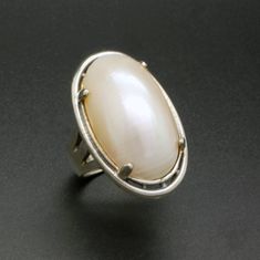 16.75 mm Art deco ring sterling silver with markasites size 53