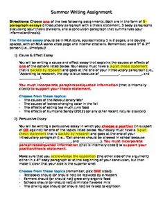 Exploring writing paragraphs and essays