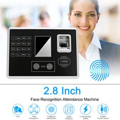 2.8/" TFT Face Recognition Attendance Machine Fingerprint Password Access Control