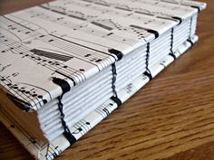 5x7 inch sheet music journal hand bound blank book with handmade blank sheet music journal