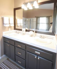 Bathroom Vanity Was Painted With Moorgard Low Re In Black Bathroom Vanity Was Painted With Moorgard Low Re In Black Colors Pinterest Vanities Er And
