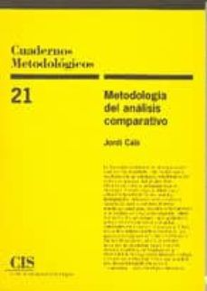 Cuadernos Metodológicos Metodología Del Análisis Comparativo Analisis Comparativo Ciencias Sociales Francisco De Vitoria