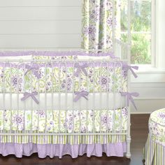 53 Best Purple Crib Bedding Images Cribs Baby Purple Heather Fl Crib Bedding Carousel Designs Reminiscent Of The Beautiful Fields