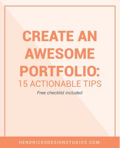 how to create a career portfolio