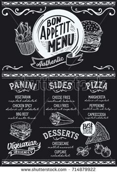 restaurante menu design pinte