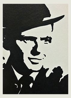 Frank Sinatra stencil laser cut from mylar