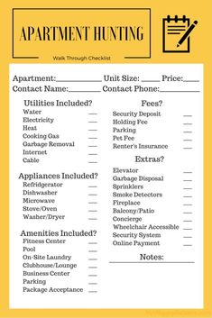 84 Best Apartment Images In 2019 Cement Walls Cinder Block Apartment Checklist New Pdf Ease Your Search Hunting Great List To Work With When Ping I Would Add 2 Things How Much