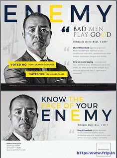 large political tri fold brochure mailer template corporate