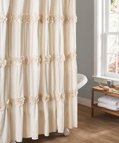 Triangle Home Fashions 16685 Lush Decor Gigi Shower Curtain Ivory Triangle Home Fashions 16685 Lush Decor Gigi Shower Curtain Ivory Comforters And Linens Pinterest Comforter