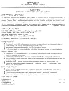 resume examples for teacher assistant