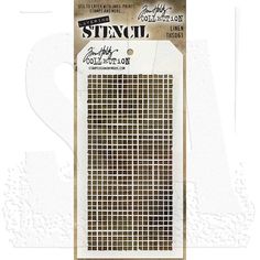 4.125 by 8.5 Stampers Anonymous THS053 Plus Tim Holtz Layered Stencil White 4.125 by 8.5