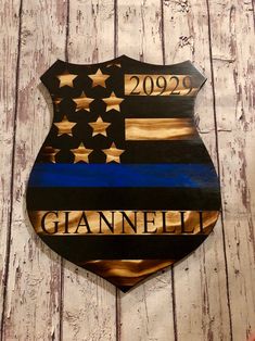 5-Point Sheriff/'s Deputy Badge Door Hanger; Custom Police Monogram; Police Themed Gift; Police Wall Hanger; Police Gift; Law Enforcment Gift