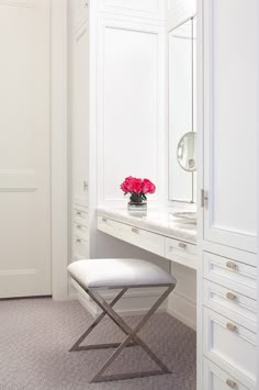 Built In Vanities built in make up vanity with blue and grey ikat chair Built In Vanities built in make up vanity with blue and grey ikat chair
