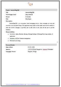 fresher mechanical engineer resume format