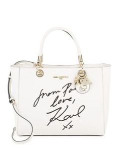 Karl Lagerfeld Paris Agyness Quilted Chain Strap Shoulder Bag Karl Lagerfeld Miranda Script Leather Top Handle Karllagerfeld Bags Shoulder
