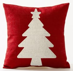De Noël 16/" RED /& WHITE STAG Coussin Décoratif Couvre Oreiller Sham Made in UK