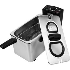 Cookmate Heavy Duty Die-Cast Deep Fryer /& Multi-Cooker ETL Listed Adjustable Temperature Gauge by Unity 6L Capacity Included Aluminum Basket /& Tempered Vented Glass Lid