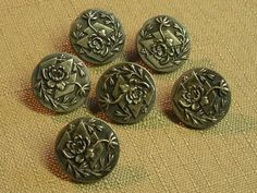 STEAMPUNK-LARP-Pirates-Sewing-Crafts-SILVER PEWTER CLOCK FACE SHANK BUTTONS