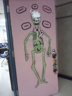 breast cancer awarenesshalloween decoration dont be scared classroom doorclassroom ideasdoor