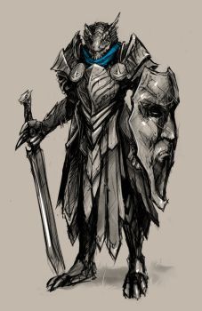 dragonborn cleric paladin tempest fighter character gold plate war
