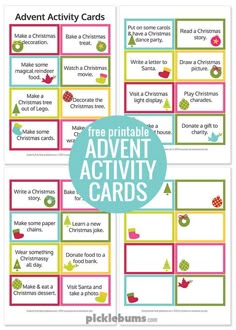 Free Printable Advent Calendar Cards This Children S Free Printable Advent Activity Cards