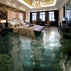 3D Pool Blue 676 Kitchen Mat Floor Murals Wall Print Wall Deco AJ WALLPAPER UK