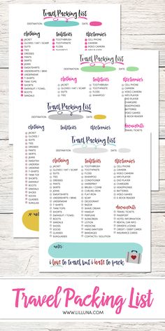 holiday packing checklist template