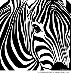zebra head coloring page