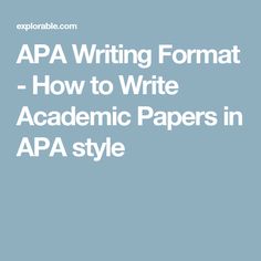 15 best apa style paper images on pinterest academic writing apa